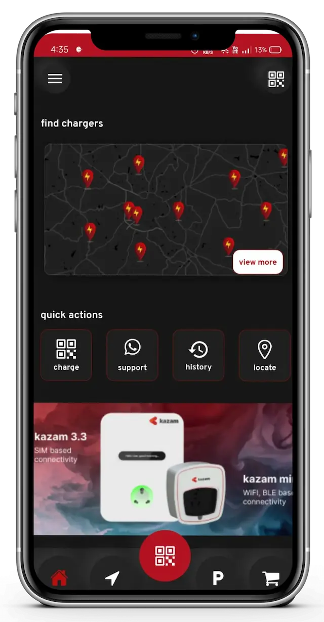 Kazam White Labelled App for EV Networks