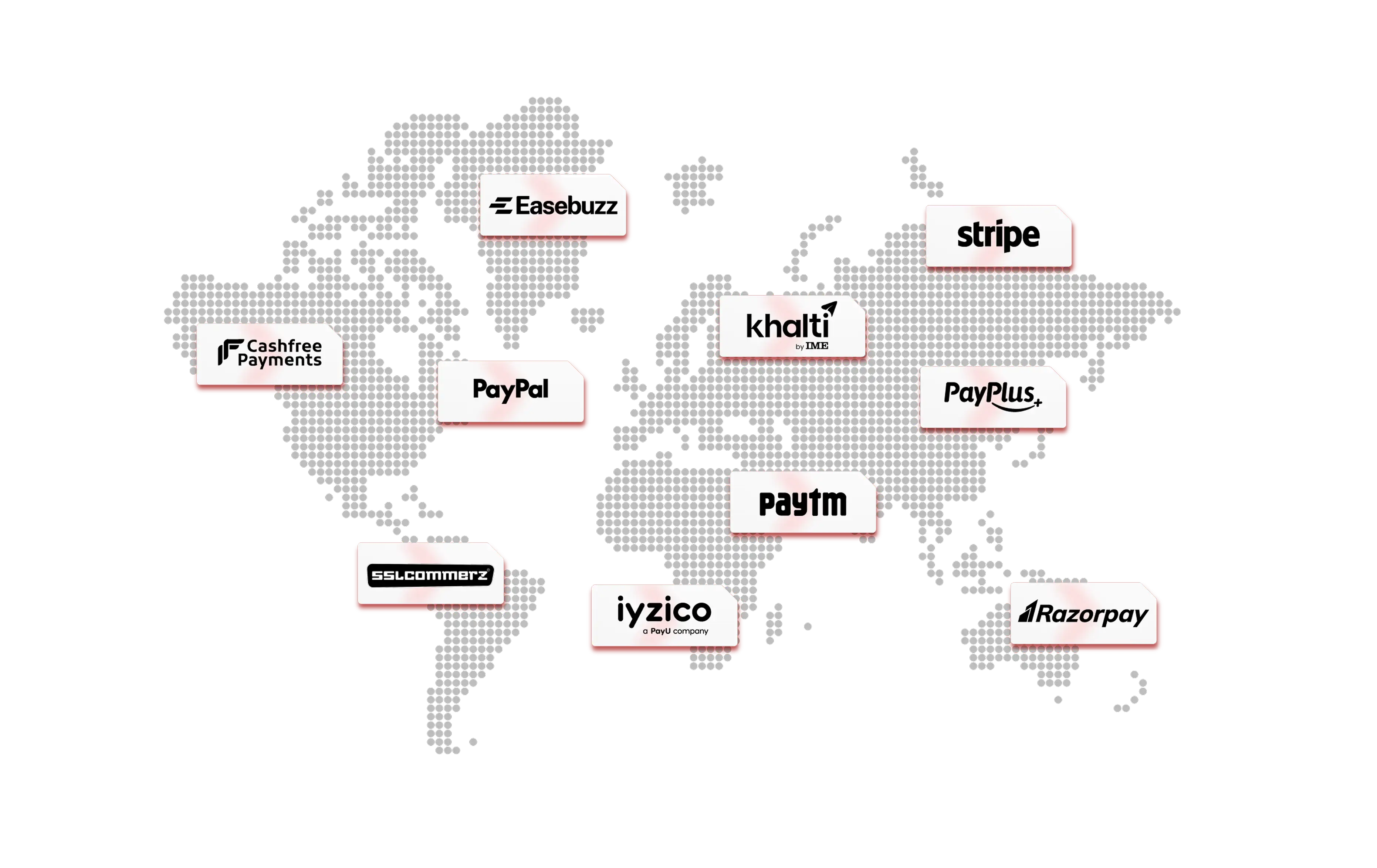 Global payment gateways map