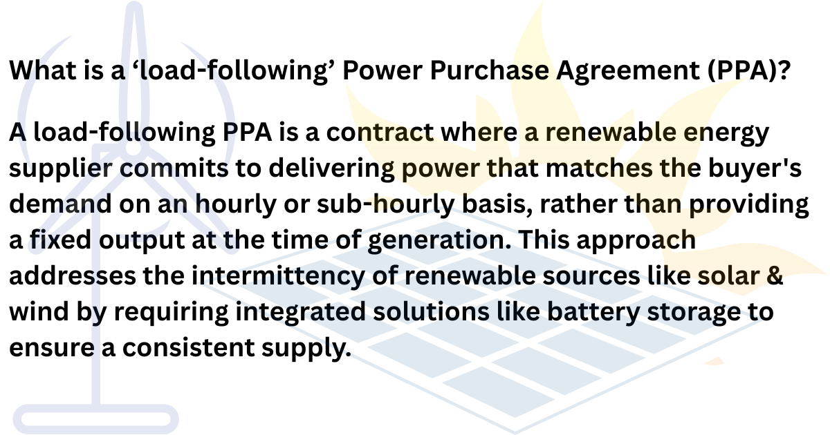 What is load-following PPA?